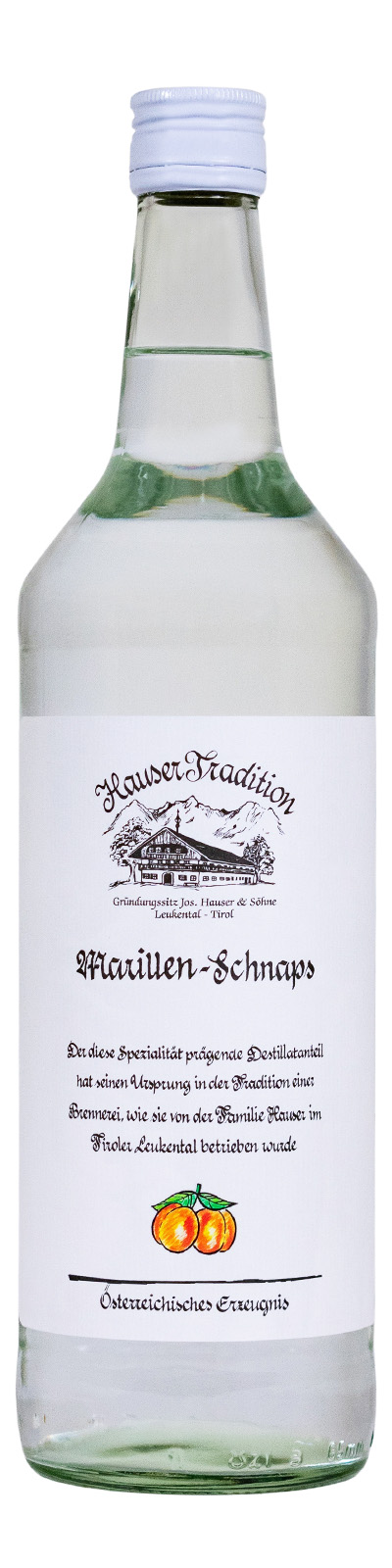 Hauser Tradition Marillen Schnaps - 1 Liter 35% vol