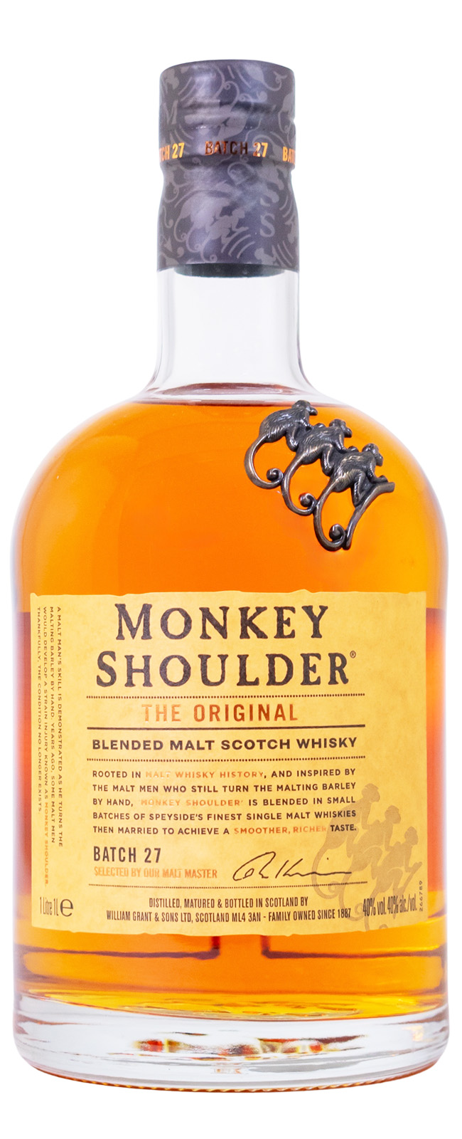 Monkey Shoulder Blended Malt Scotch Whisky - 1 Liter 40% vol
