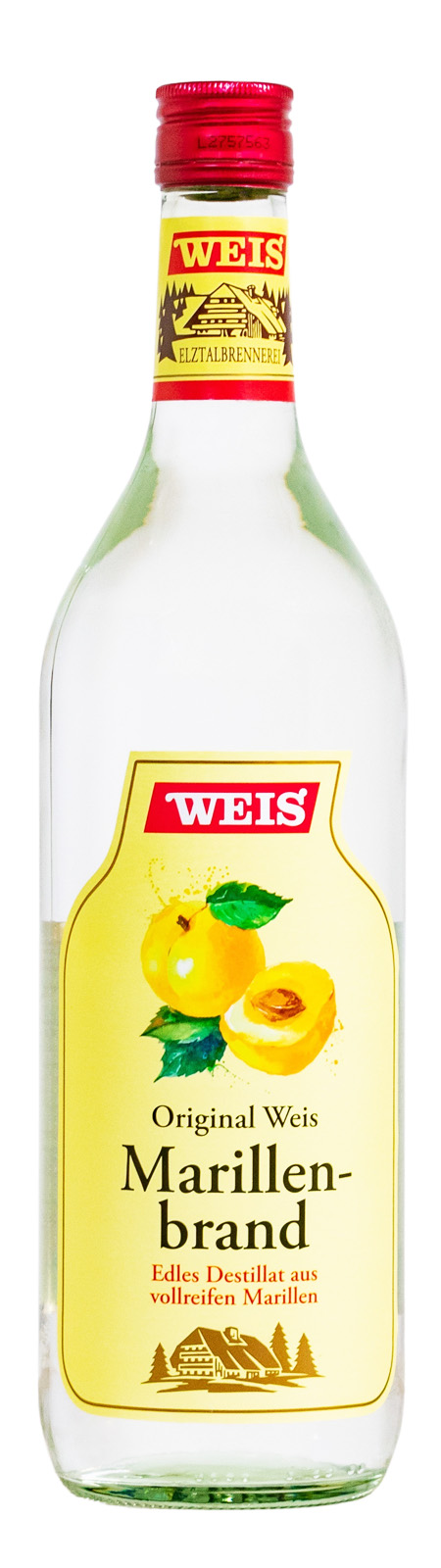 Weis Marillenbrand - 1 Liter 40% vol