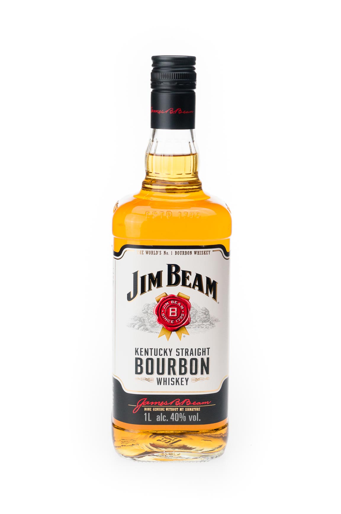 Jim Beam Kentucky Straight Bourbon Whiskey - 1 Liter 40% vol