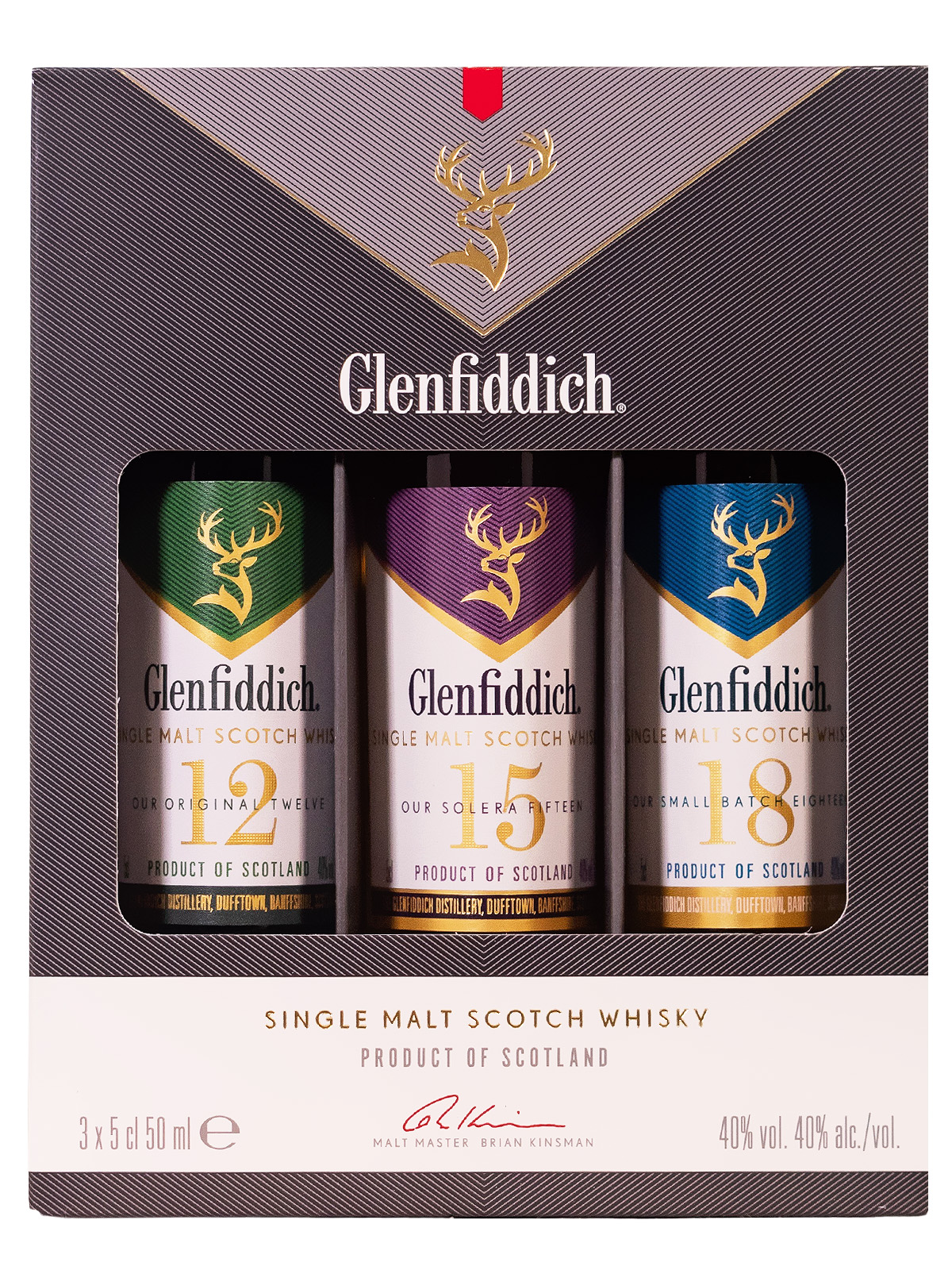 Set: Glenfiddich Mix-Paket 12 - 15 - 18 Jahre - 0,15L 40% vol