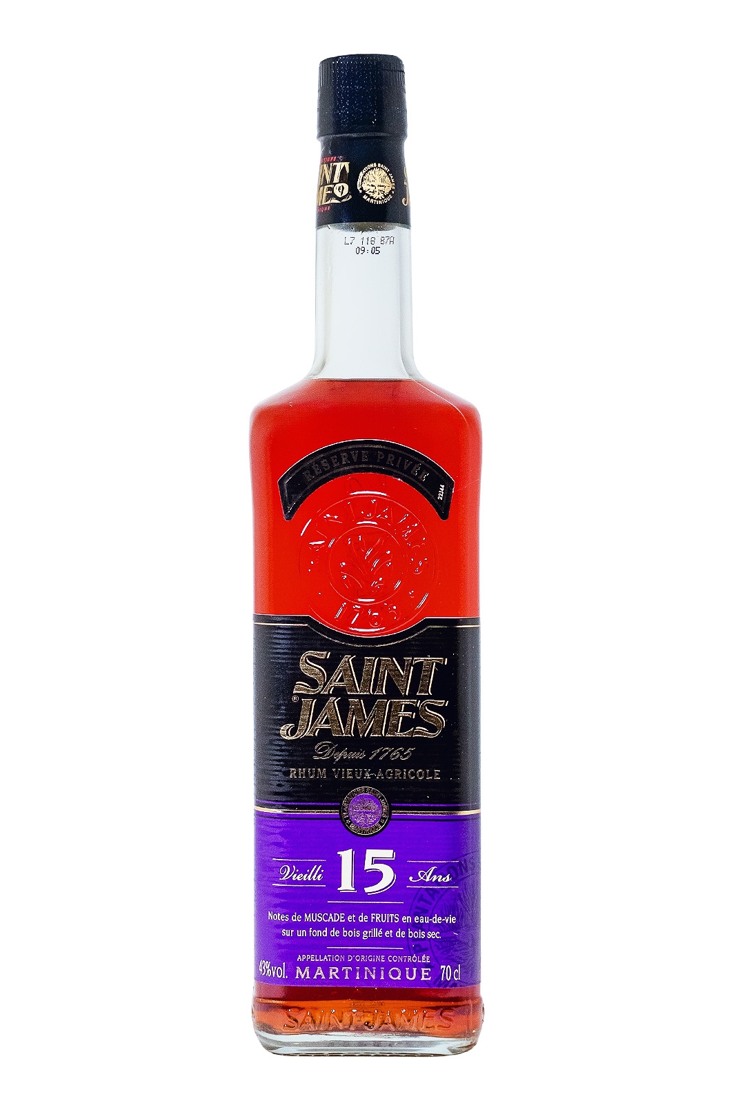 Saint James 15 Jahre Rum - 0,7L 43% vol