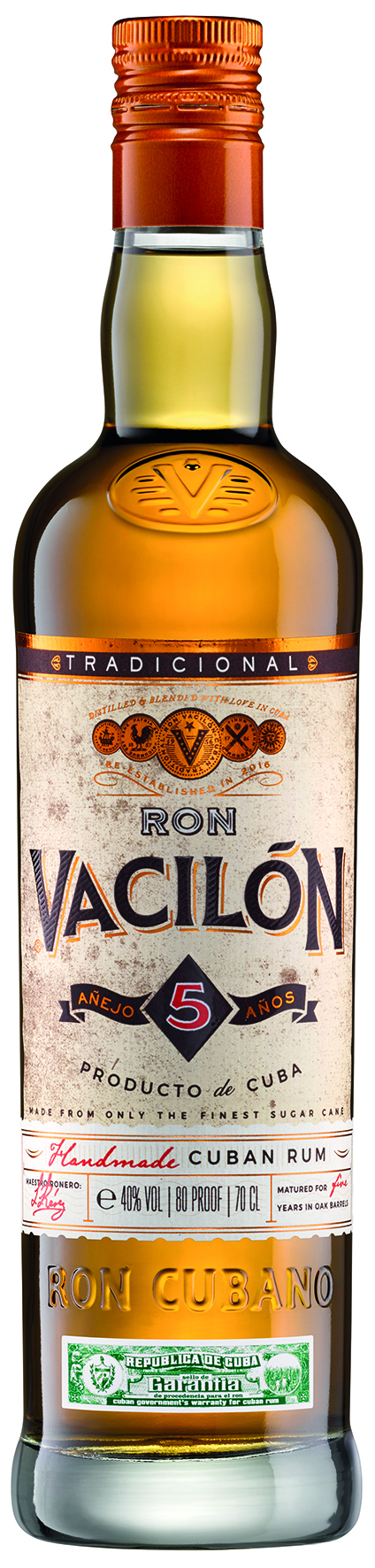 Vacilon Anejo 5 Jahre Rum - 0,7L 40% vol