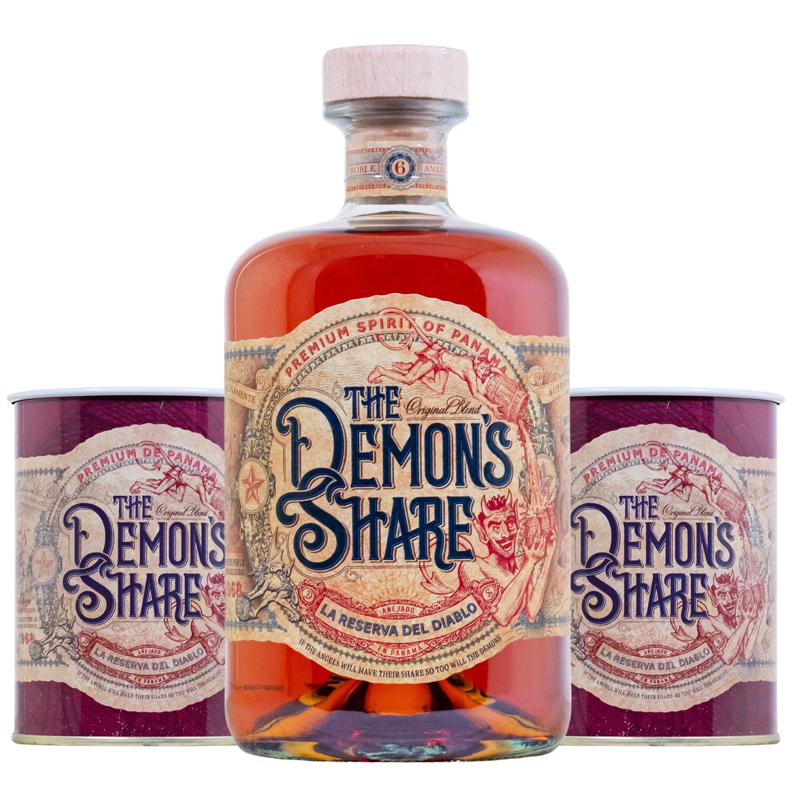 The Demons Share mit 2 Metallbecher - 0,7L 40% vol