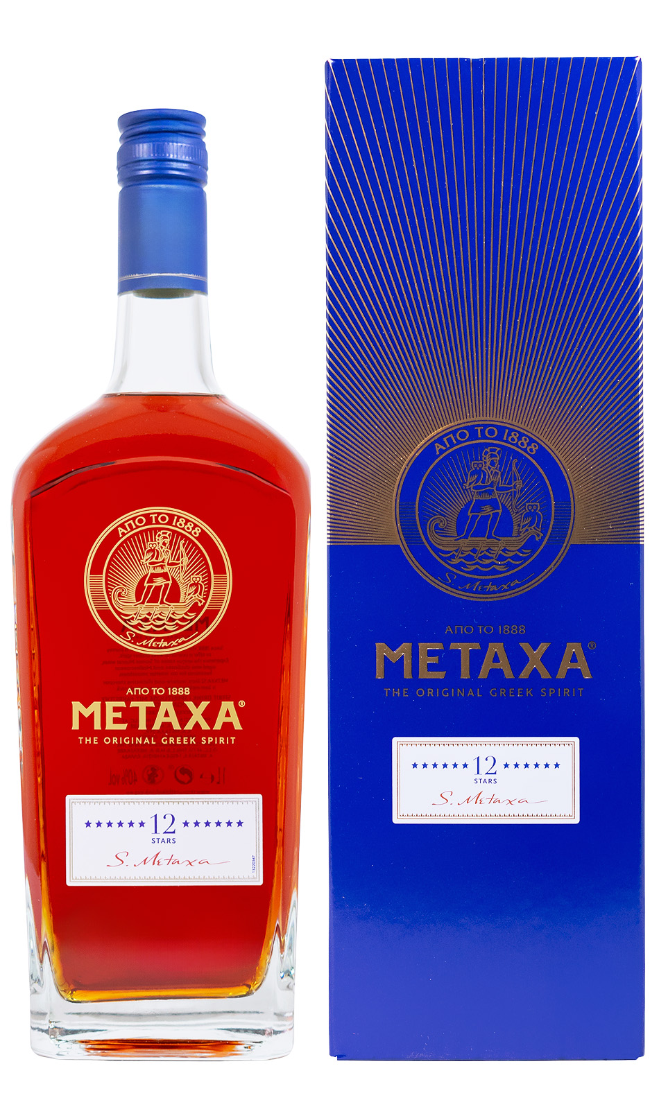 Metaxa 12 Sterne - 1 Liter 40% vol