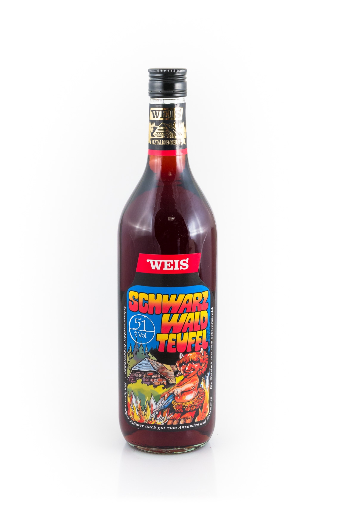 Weis Schwarzwaldteufel Kräuterlikör - 1 Liter 51% vol