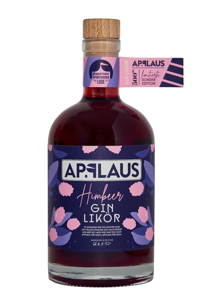 Applaus Himbeer Gin Likör - 0,5L 20,5% vol