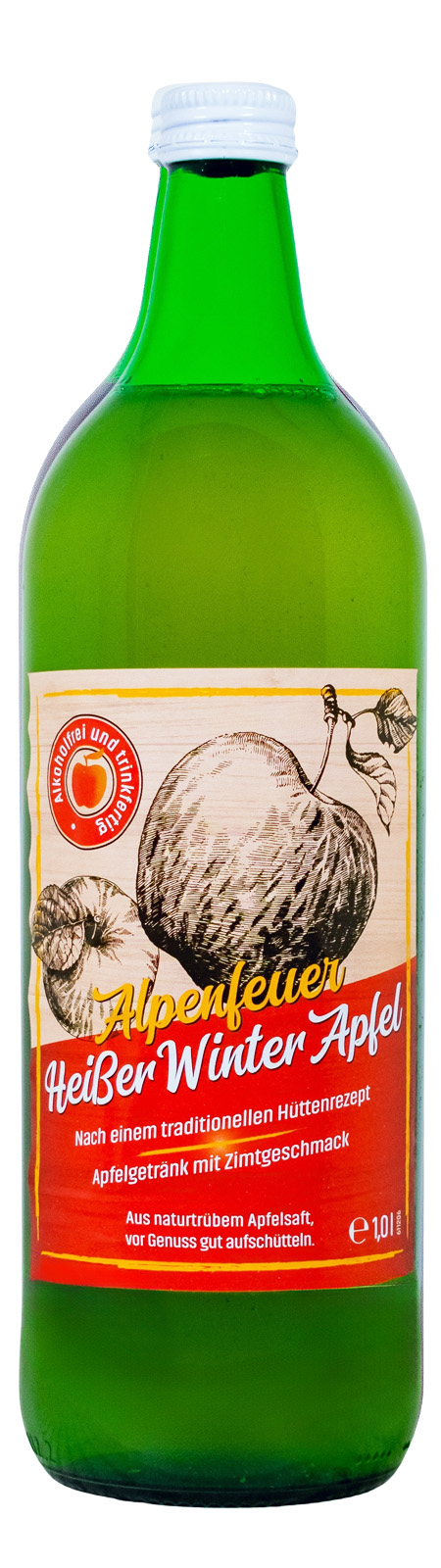 Prinz Alpenfeuer Heißer Winter Apfel 0,0% - 1 Liter