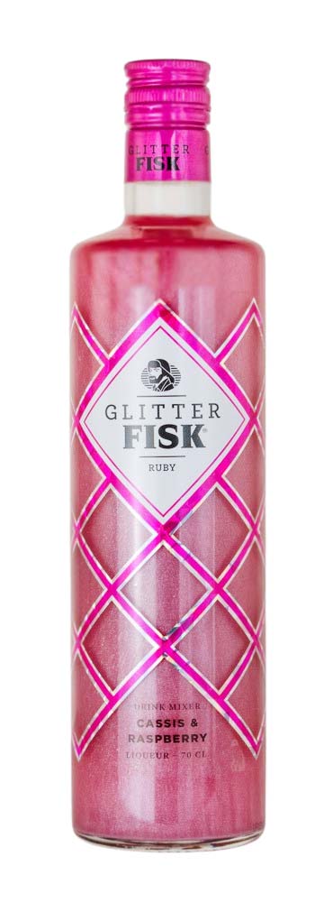 Glitter Fisk Ruby Cassis & Raspberry Likör - 0,7L 15% vol