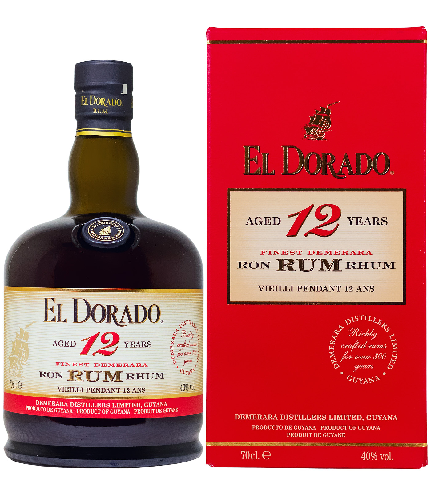 El Dorado Rum 12 Jahre - 0,7L 40% vol