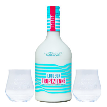 Bundle: Liqueur Tropezienne + 2 x Likör-Glas