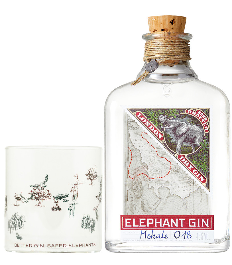 Elephant London Dry Gin mit Glas - 0,5L 45% vol