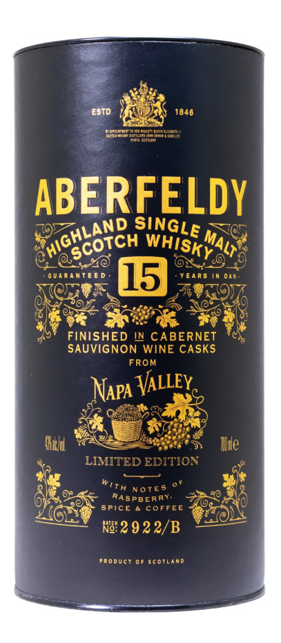 Aberfeldy 15 Jahre Napa Valley - 0,7L 43% vol