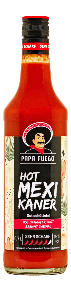 Papa Fuego Mexikaner sehr scharf - 0,7L 15% vol