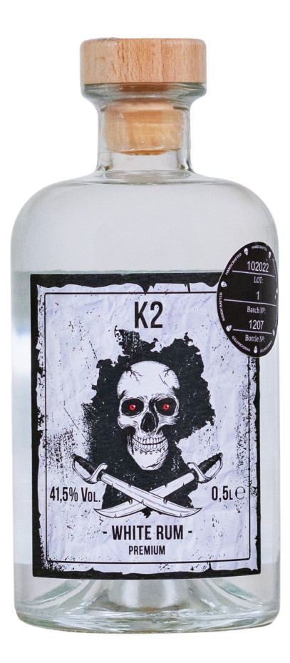 K2 White Rum - 0,5L 41,5% vol