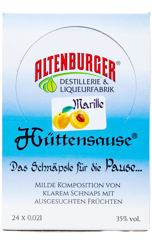 Paket [24 x 0,02L] Hüttensause Marillen Schnäpsle - 0,48L 35% vol