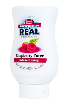 Real Raspberry Sirup mit Himbeerpüree - 0,5L