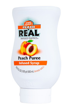 Real Peach Sirup mit Pfirsichpüree - 0,5L