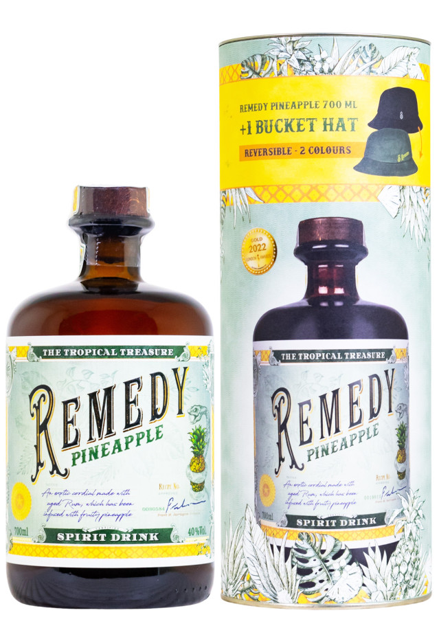 Remedy Pineapple mit Bucket Hat - 0,7L 40% vol