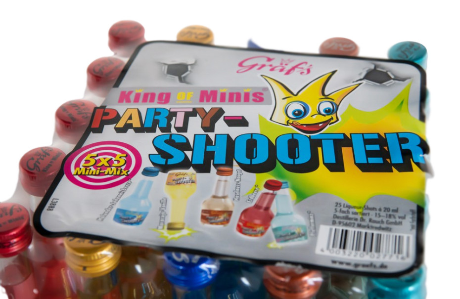 Mix Paket [25 x 0,02L] - Gräfs Party-Shooter-Box Mix Paket - 0,5L 17% vol