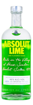 Absolut Lime Flavoured Vodka - 1 Liter 40% vol