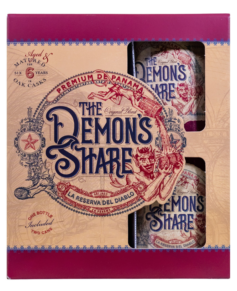 The Demons Share mit 2 Metallbecher - 0,7L 40% vol