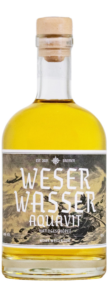 Weser Wasser Aquavit aus Bremen - 0,5L 40% vol