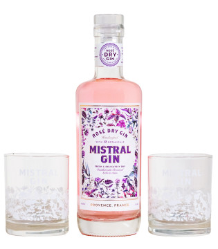 Mistral Gin + 2 Gläser - 0,5L 40% vol