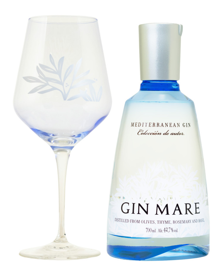 Gin Mare Mediterranean Gin mit Glas - 0,7L 42,7% vol