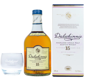 Dalwhinnie 15 Jahre Geschenkset - 0,7L 43% vol